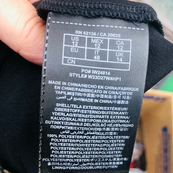 BCBG MAXAZRIA large black & white silky romper sleeveless belted asymmetric hem - Picture 6 of 16